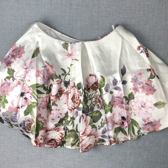 City Studio Floral Crop 2 Piece Dress Juniors 9 - Picture 7 of 8